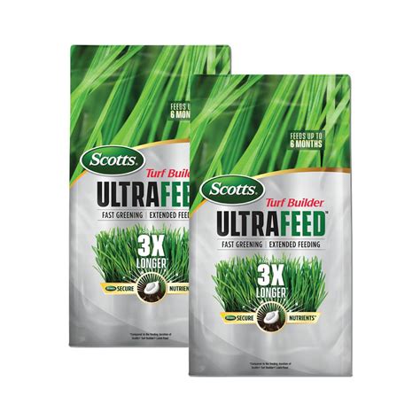 Grips the weeds you see and the ones you don't for up to 2x more powerful dandelion and clover control. Scotts Turf Builder UltraFeed 20.2 lb. 8,000 sq. ft. Lawn ...