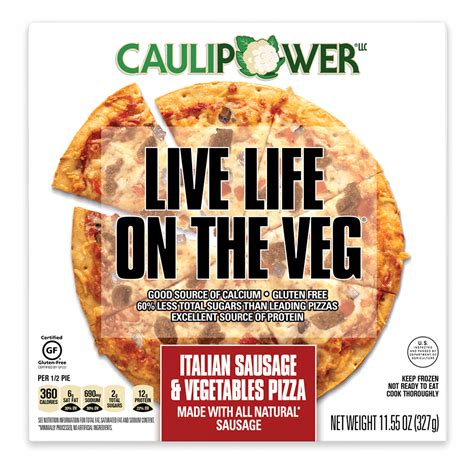 Caulipower Italian Sausage And Vegetables Cauliflower Crust Pizza 1155
