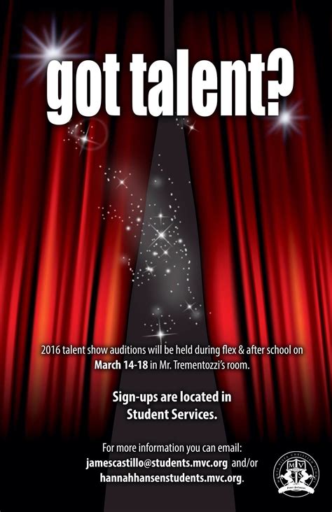 Talent Show Poster Template Awesome Mvcs Talent Show Current Events