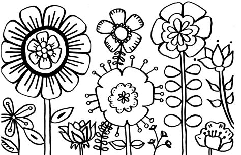 Mewarnai Bunga Sederhana Gambar Mewarnai Buku Mewarnai Warna Bunga