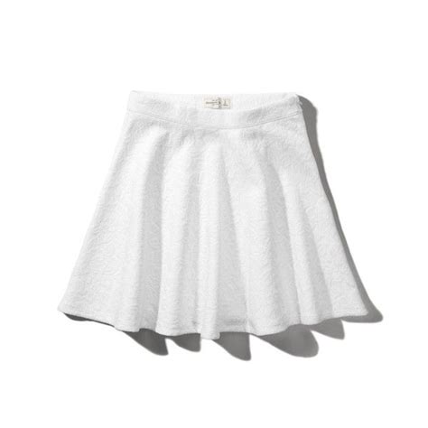 abercrombie and fitch lace skater skirt 15 liked on polyvore featuring skirts bottoms white
