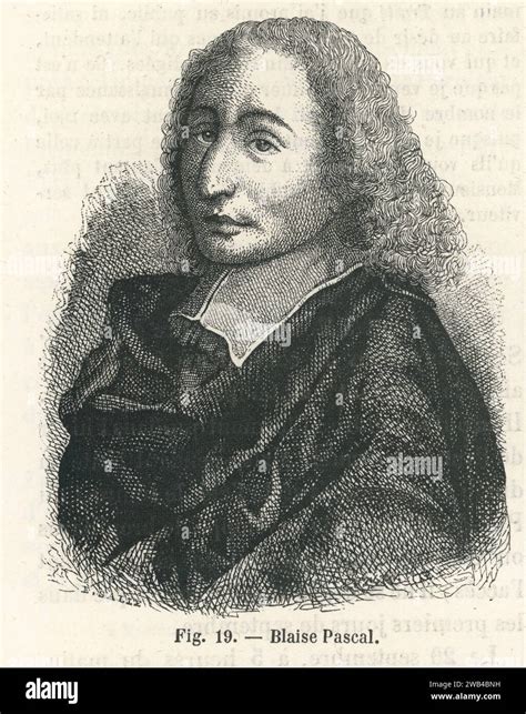 Portrait Of Blaise Pascal 17th Century French Mathematician And