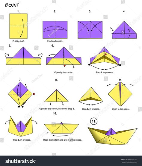 Origami Paper Boat Steps Origami Boat Instructions Origami Paper