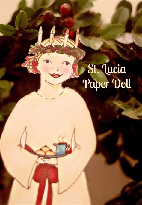 Free St Lucia Paper Doll The Perfect Way To Celebrate St Lucia S Day Swedish Christmas