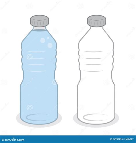 Lleno Vac O De La Botella De Agua Ilustraci N Del Vector Ilustraci N De Embotellado Vector