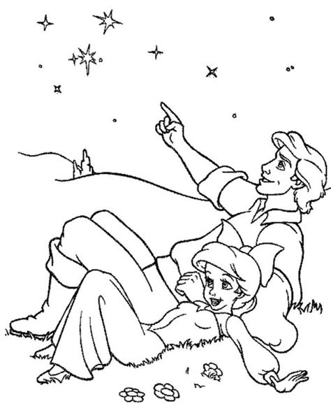 coloring pages ariel and eric coloring coloring home