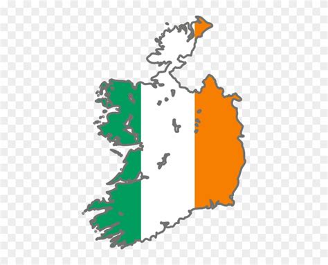 Really Irish Flag In Shape Of Ireland Free Transparent Png Clipart