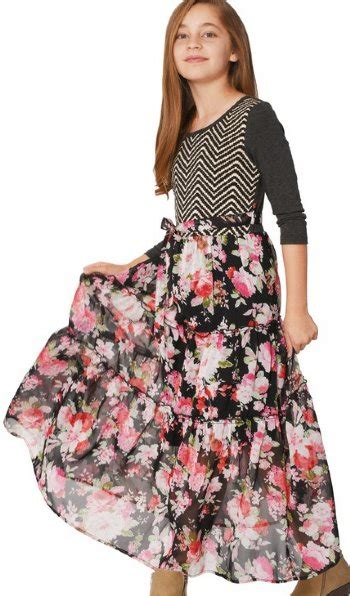 Tween Mix It Up Floral Maxi Dress Preorder 7 To 16 Years