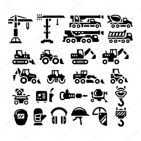 Set Icons Of Construction Equipment Stock Vector Image By ©motorama