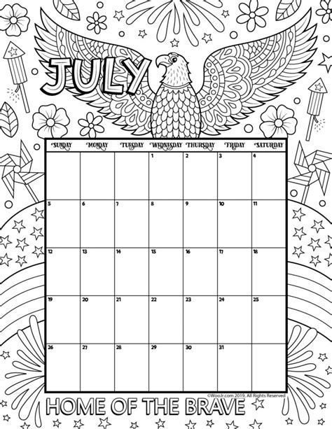 Printable Coloring Calendar For 2022 And 2021