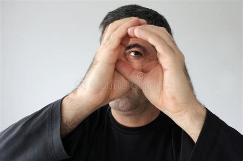 Peeping Man Stock Photo Image Of Hide People Private 97207578
