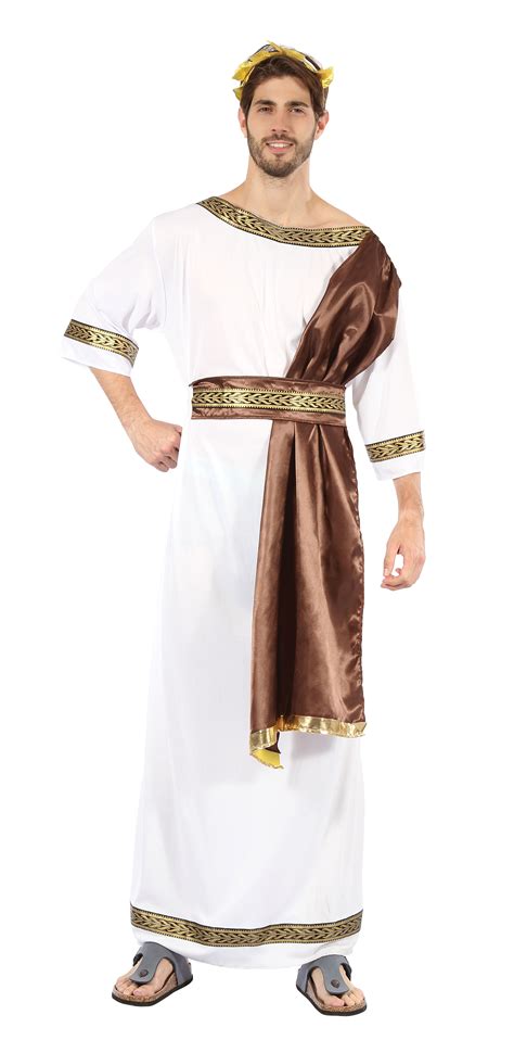 Toga Costume Mens Ladies Greek Roman Fancy Dress Adults Grecian Goddess