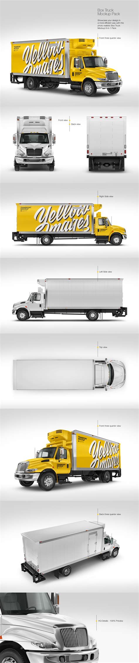 Box Truck Mockup Free Download Free And Premium PSD Mockup Templates And Design Assets