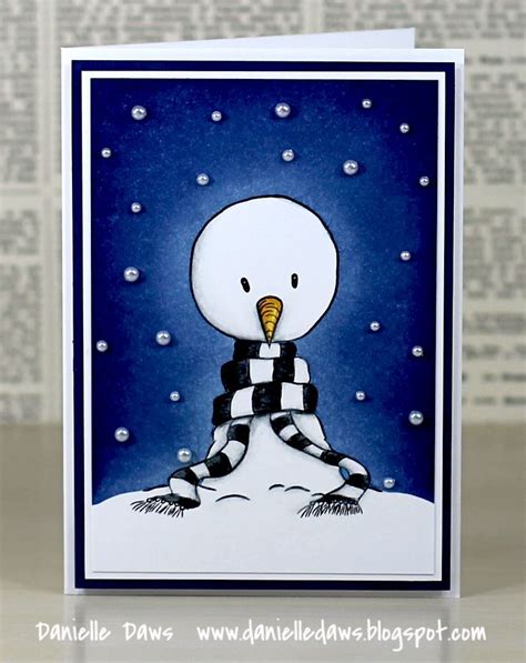 Cute Card The Dots Are Pearls Winter Cards Snowman Cards Card
