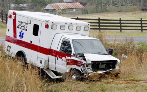 Forsyth Ambulance Totaled Responding To Wreck Forsyth News