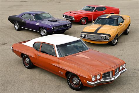 Four Of The Hottest Muscle Cars Of 1971 Preview The Amazing Displays
