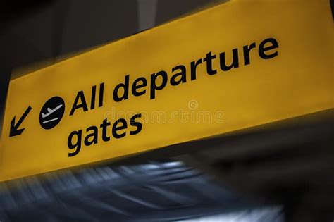 Airport Departure Sign Stock Image Image Of Direction 93611053