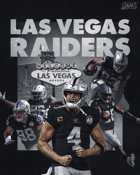 An Advertisement For Las Vegas Raiders Football Team