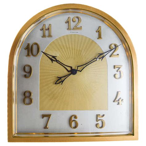 Longines Gilded Brass Art Deco 8 Day Desk Clock With Power Reserve From