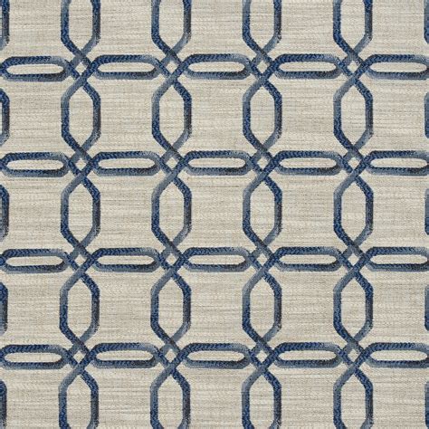 Cobalt Blue And White Contemporary Tweed Upholstery Fabric By The Yard