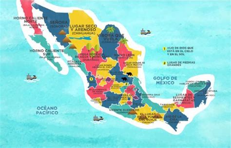 Mapa de méxico y sus estados. Mapa: Los 32 estados mexicanos y el significado literal de ...