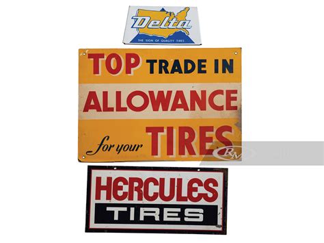 Assorted Tire Signs The Dingman Collection Rm Auctions