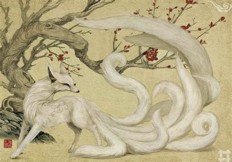 Dragonsfaerieselvesandtheunseen Nine Tailed Fox Japanese Myth Creature