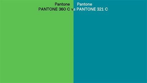 Pantone 360 C Vs Pantone 321 C Side By Side Comparison