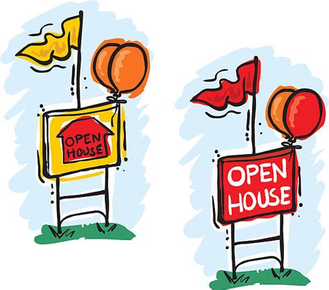 Open House Sign Illustrations Royalty Free Vector Graphics And Clip Art