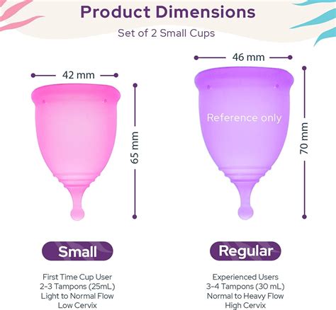 Ecoblossom Menstrual Cups Set Of 2 Reusable Period Cups Premium Design With Soft Flexible