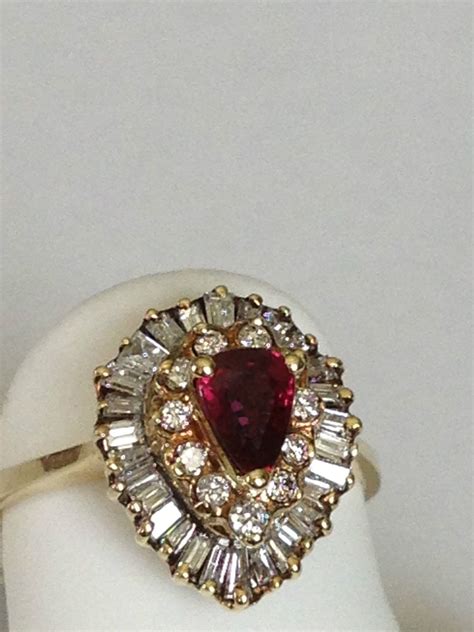 2017 ruby diamond 14k yellow gold ballerina ring baguette round pear 1 50 from jiukuyinyue 50