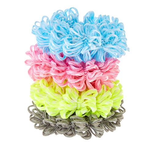 Neon Looped Hair Scrunchies Claires Us