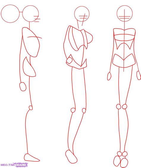 How To Draw An Anime Girl Body Step By Step Drawing G