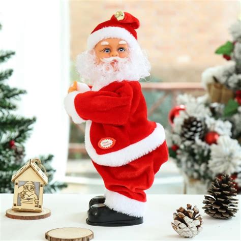 Twerking Santa Claus Shaking Hips Walking Circle Santa Claus Singing Dancing Christmas Santa