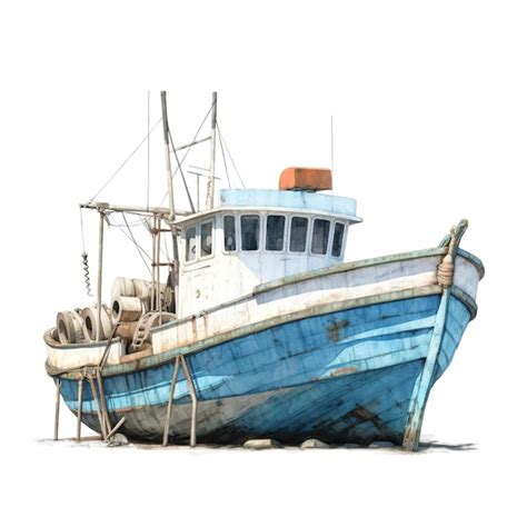 Premium Ai Image Fishing Boat Illustration