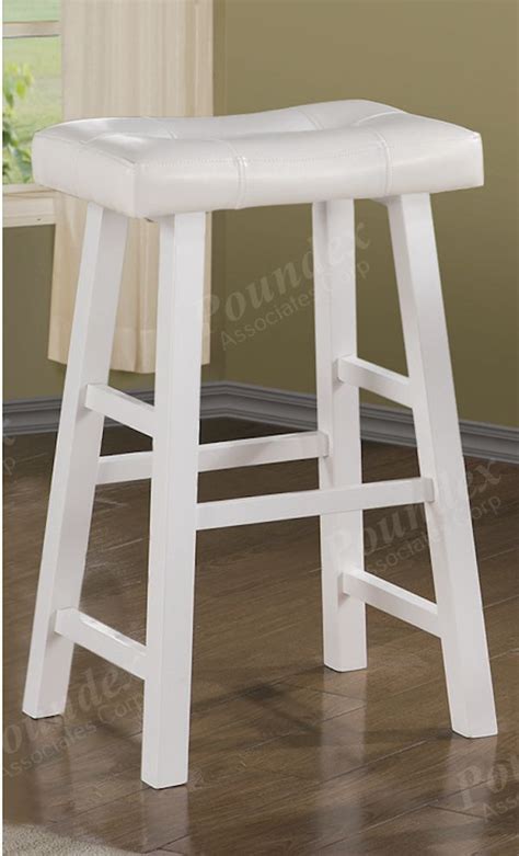 Choose from contactless same day delivery, drive up and more. Poundex F1242 Bar Stool Set of 2 Rubber Wood White Faux ...
