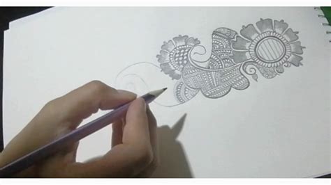 Beautiful Simple Pencil Mehndi Design On Papernew Creative Mehndi