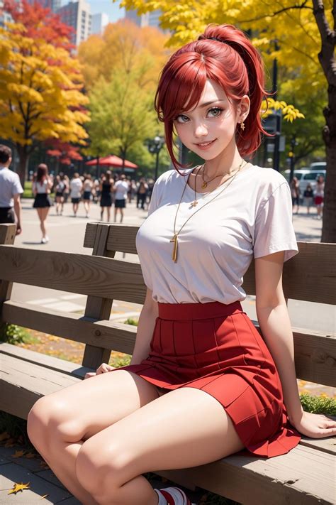 Cute Redhead Flashing At The Park Rhentaiai