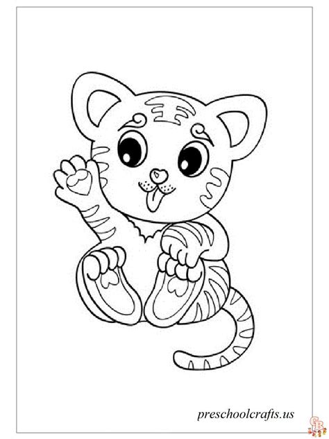 Cute Baby Tiger Coloring Pages Printable Free And Easy