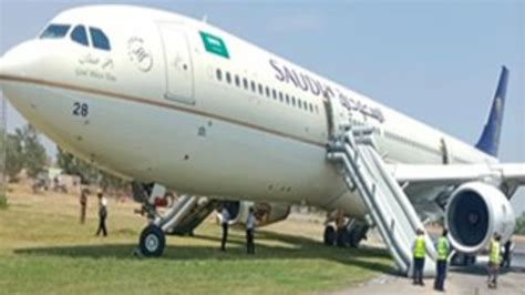 Saudi Airlines Plane Catches Fire While Landing At Pakistan S Peshawar