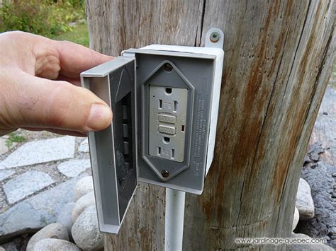 Install An Outdoor Electrical Outlet On A Tree Stump