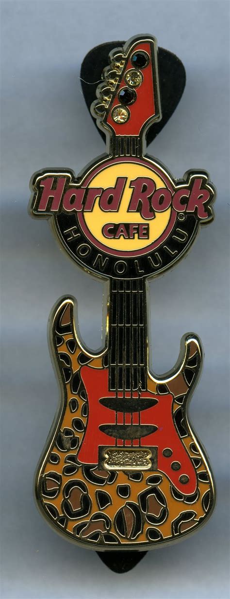 Honolulu Hard Rock Cafe Guitar Pin Hard Rock Rock Cafe Guitar Pins