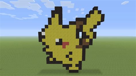 It ended up darker than i wanted, but i still like the look. Minecraft Pixel Art - Pikachu Pokemon #025 - YouTube