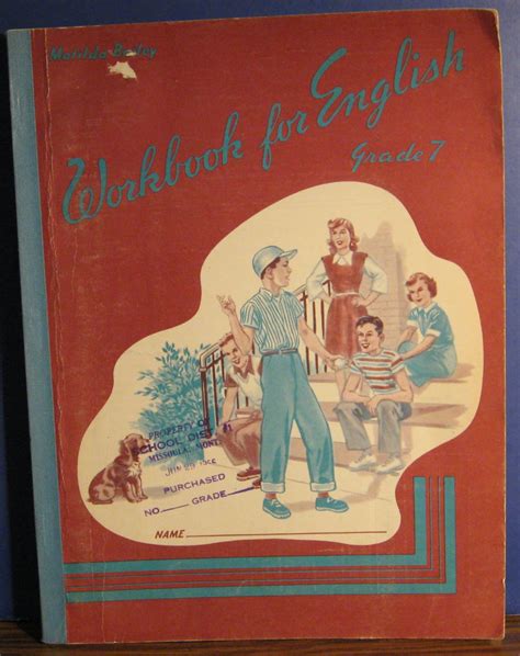 Grade 7 School Text Book Workbook For English Matilda Bailey 1953