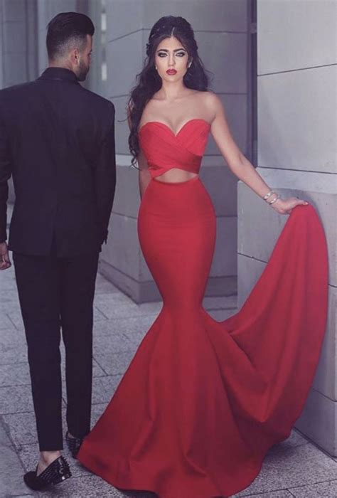 gorgeous strapless mermaid red long prom dress evening dress 2019 g1820 red prom dress long