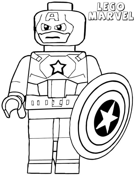 Lego Captain America Coloring Pages Free Printable Coloring Pages For