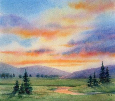 Landscape Painting Easy Watercolor Warehouse Of Ideas