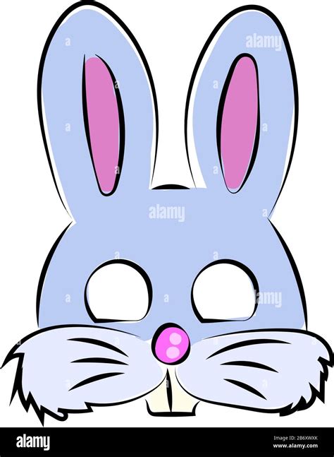 rabbit mask illustration vector on white background stock vector image and art alamy