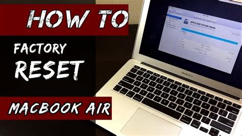 For macbooks, plug in the power adapter so there's no danger of running out of battery power. HOW to Factory Reset MacBook Air Works in 2020 - YouTube
