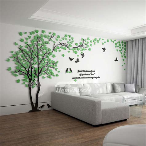 Tree Wall Decal 3d Living Room Greenyellow Acrylic Best